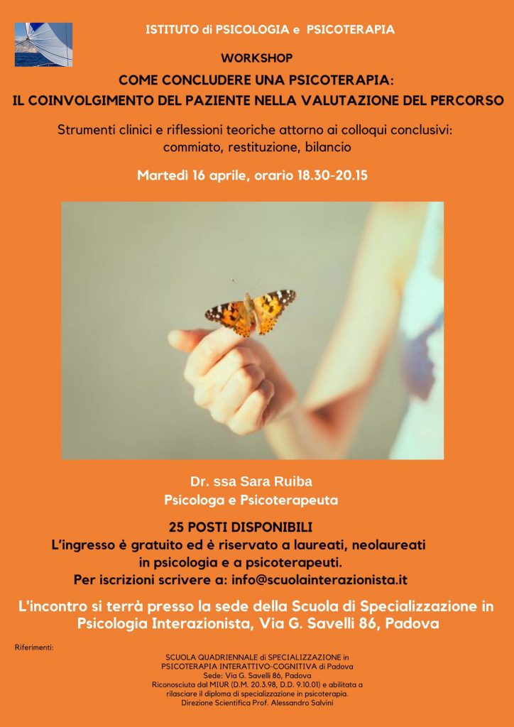 Scuola integrazionista_workshop 19 aprile 2019_Come concludere una psicoterapia